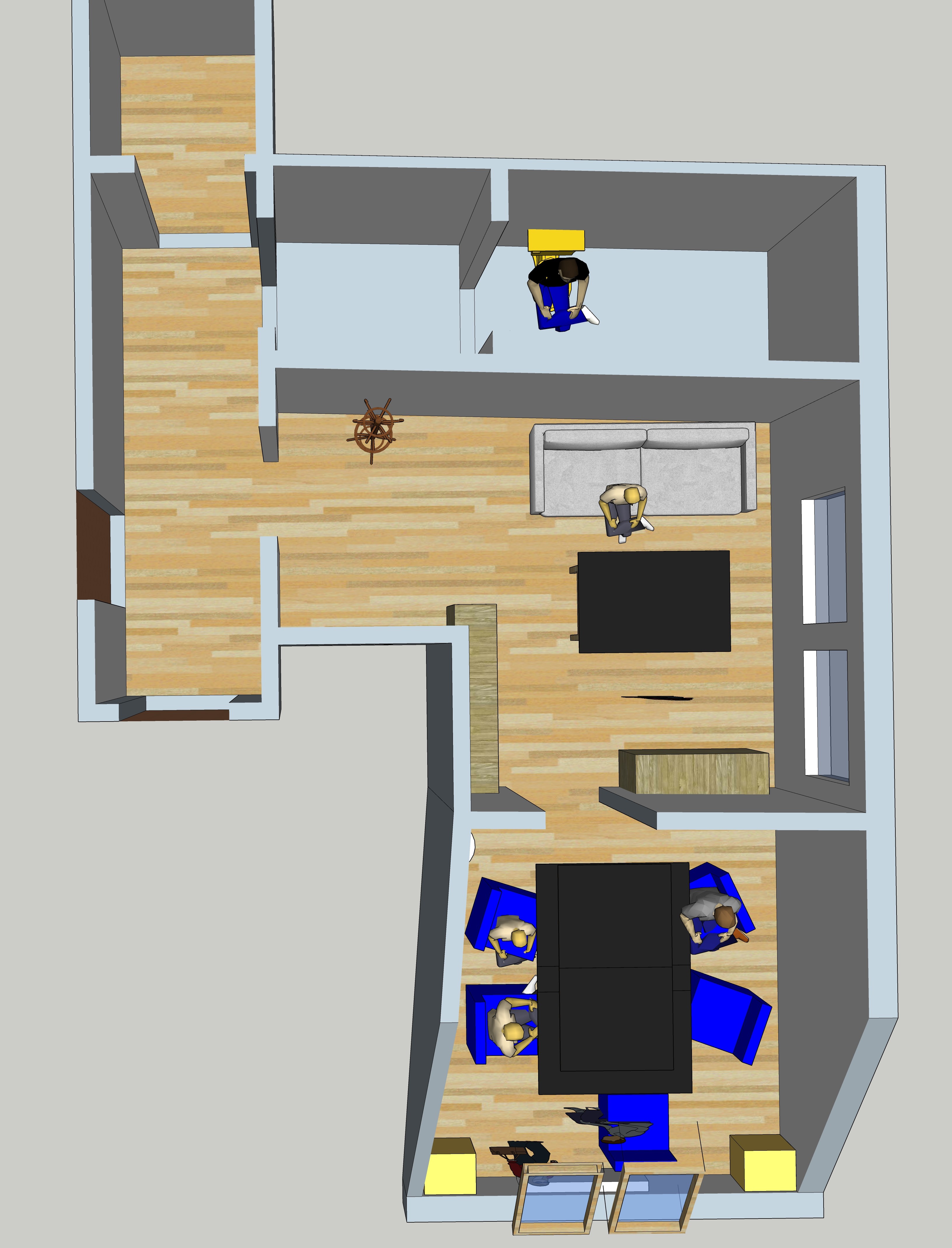 3D model kanceláře 