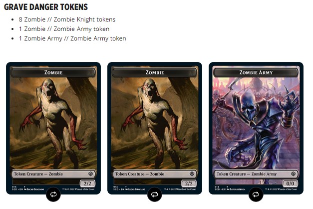 Commander Deck  Grave Danger - Tokens